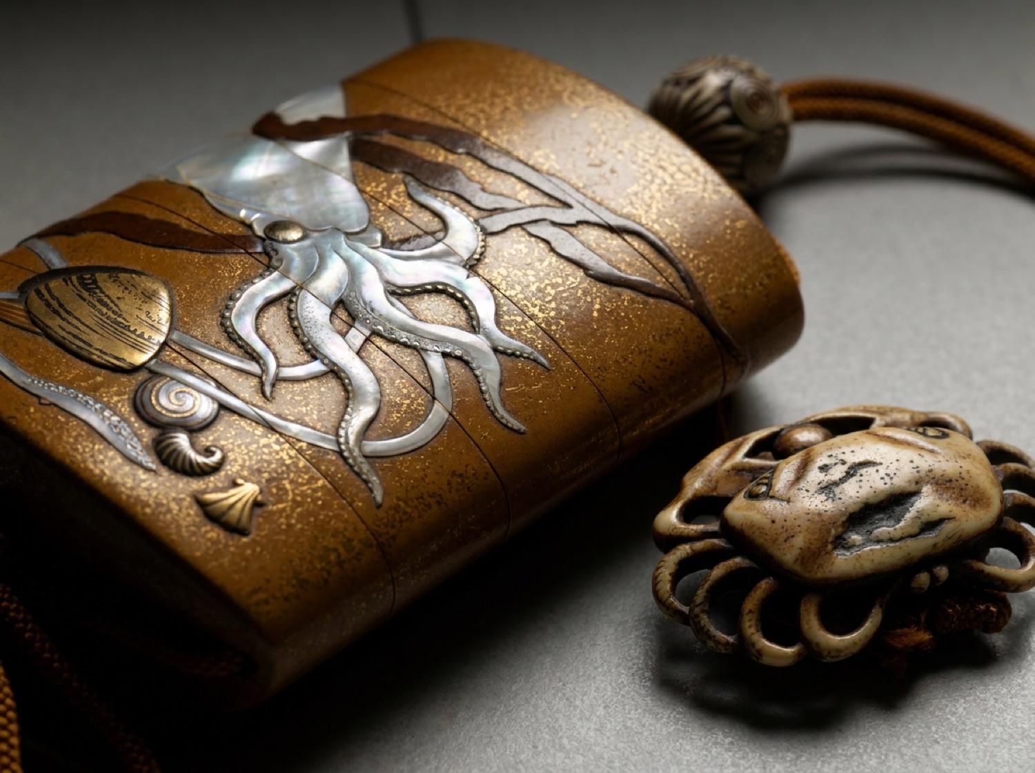 Edo-period inro and netsuke, lacquered and carved micro-craft of the constrained dandy